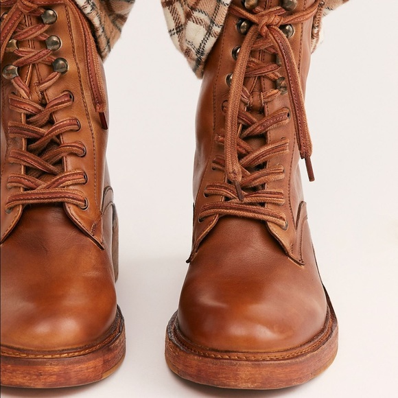 NWOB Free People Santa Fe Lace-Up Leather Boot - Picture 3 of 13